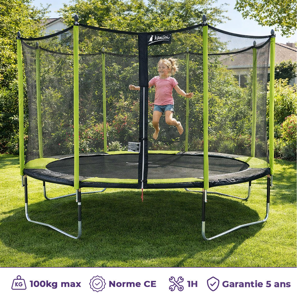 Trampoline Ø 360 cm + échelle - JUMPI 360 - Garantie 5ans 2/7