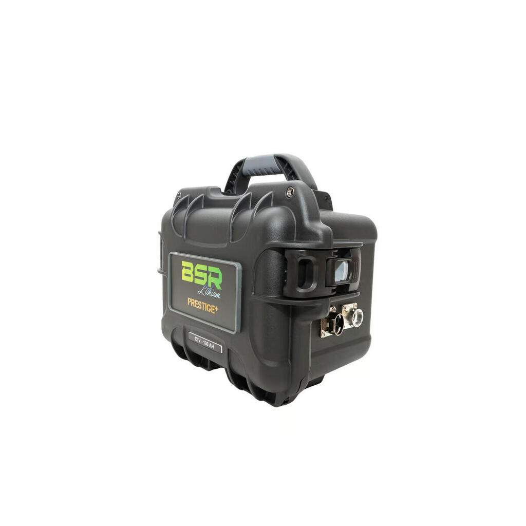 Lithium suitcase plus charger plus probe plug BSR Prestige lifePO4 12V/100Ah