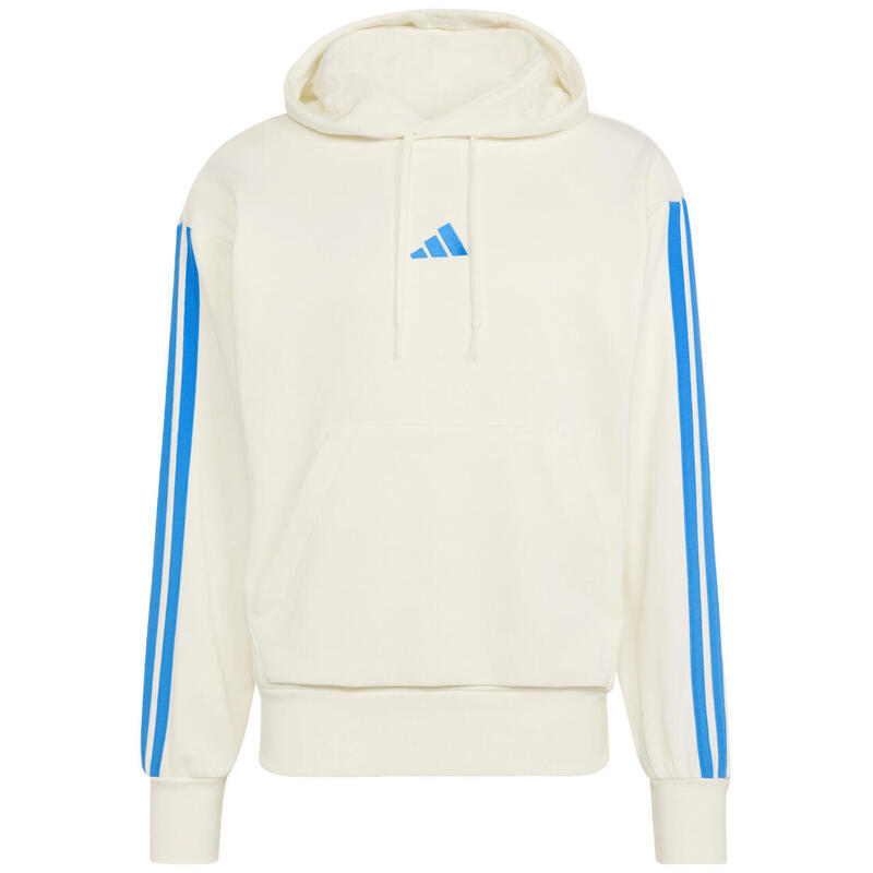 ADIDAS Hanorac bărbați Essentials 3-Stripes French Terry, bej, glugă ajustabilă