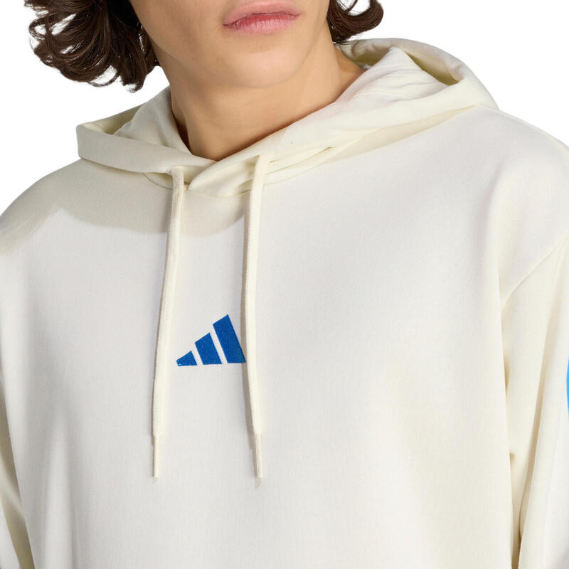 ADIDAS Hanorac bărbați Essentials 3-Stripes French Terry, bej, glugă ajustabilă