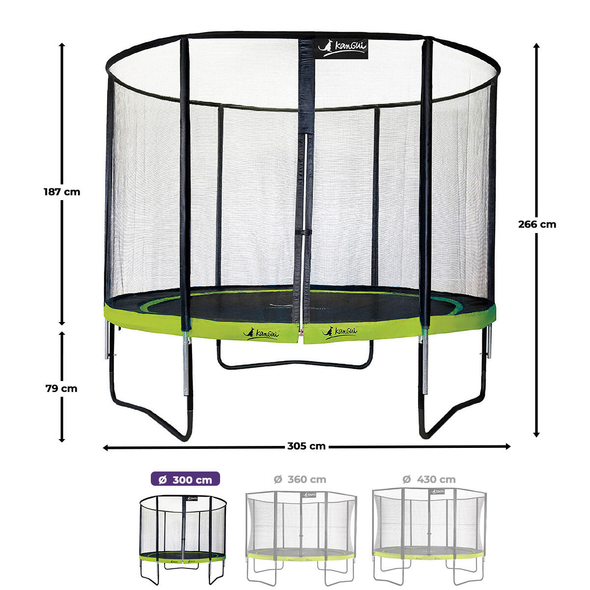 Trampoline Ø 300 cm - PUNCHI 300 - Garantie 5ans 3/7
