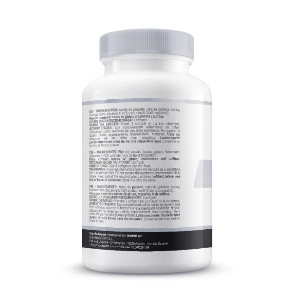 Omega 3 (olej rybi 3000 mg) - 120 kapsułek miękkich MASMUSCULO
