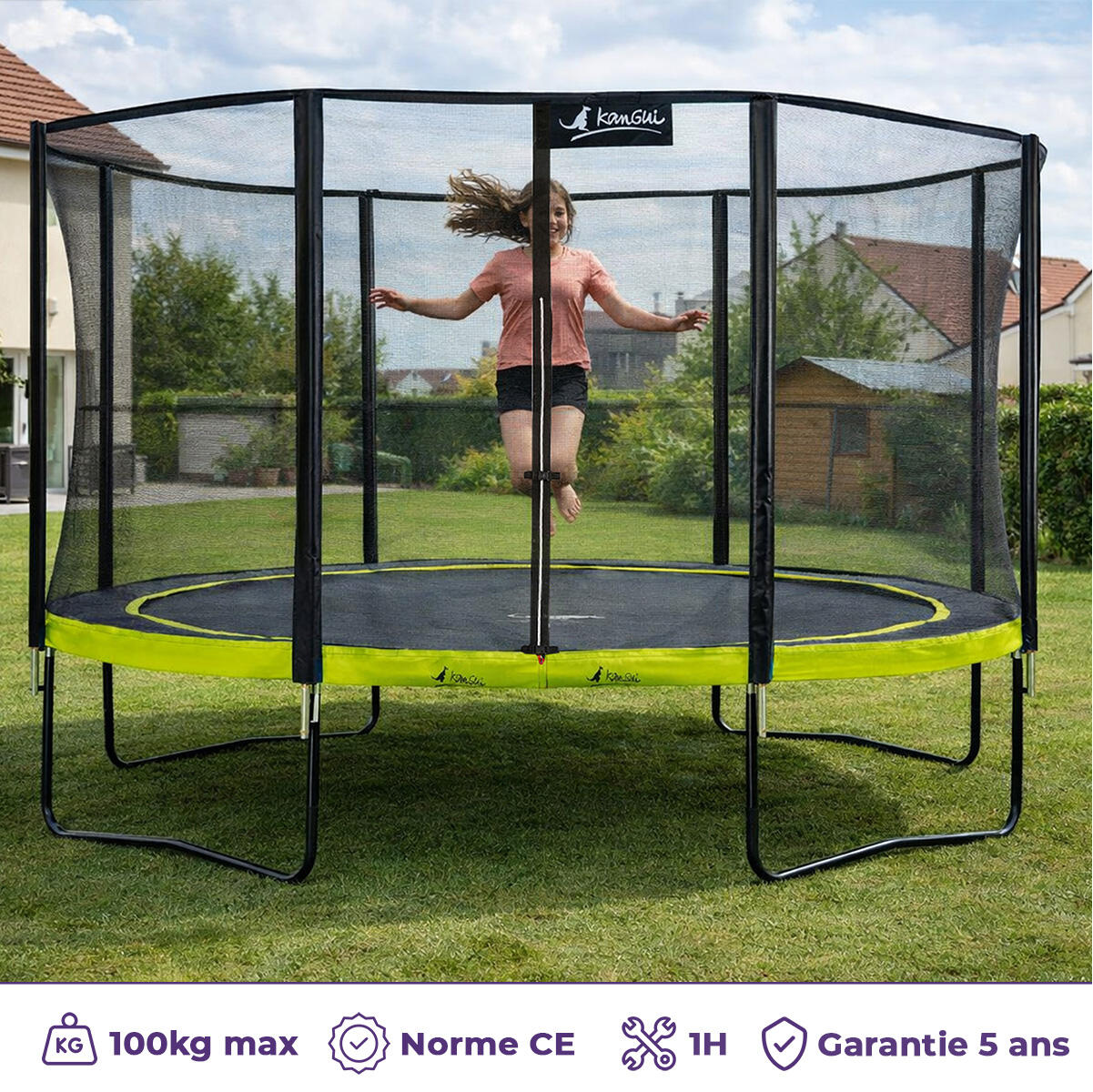 Trampoline Ø 360 cm - PUNCHI 360 - Garantie 5ans 2/7