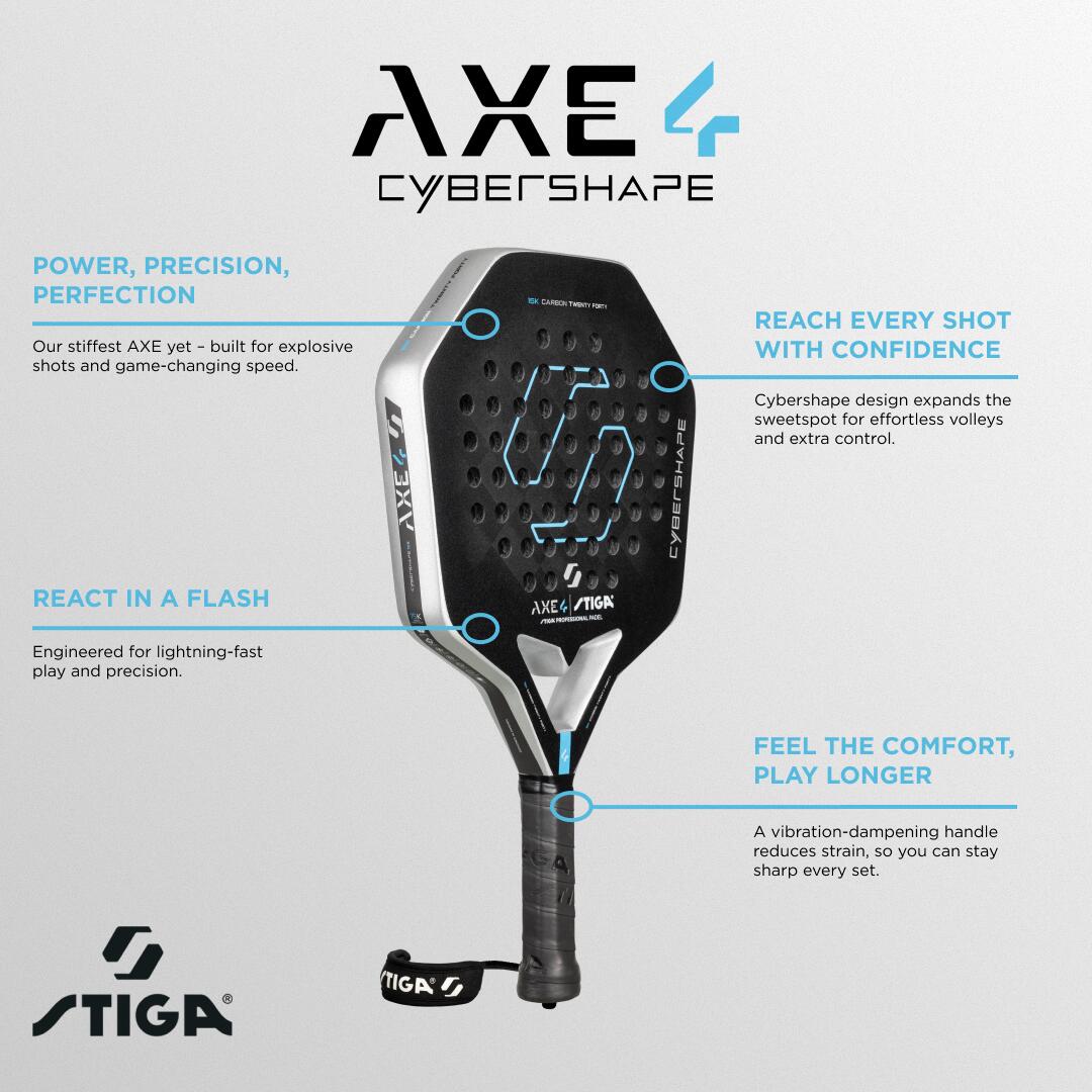 STIGA Raquette de padel AXE 4 Cybershape 5/6
