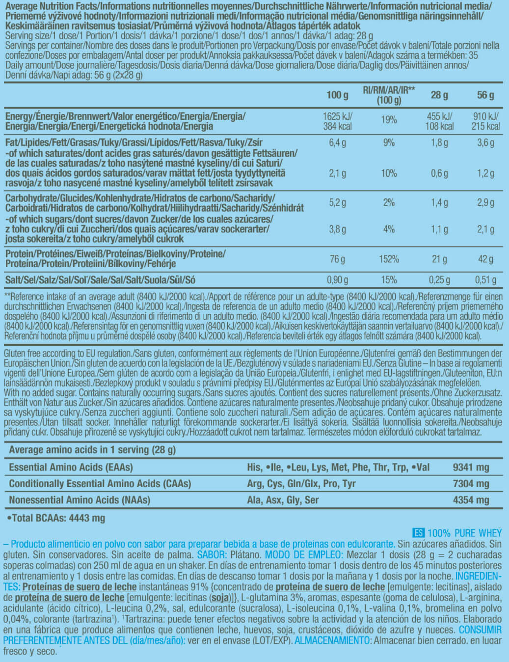 100% Pure Whey - 1kg Banane de Biotech USA 3/4