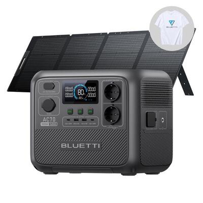 Ac70 powerstation met 200w zonnepaneel, 768wh backup stroom voor camping ,reizen