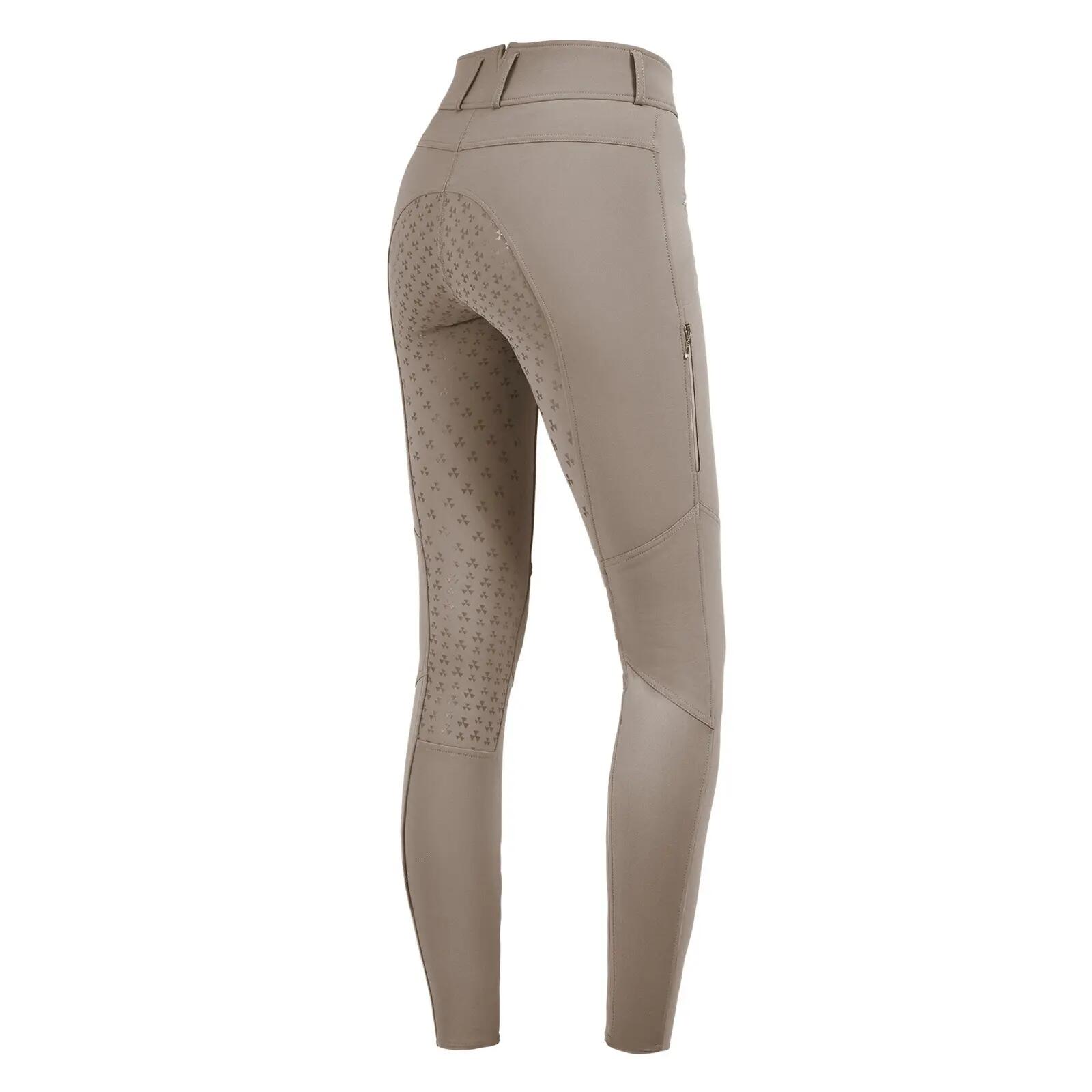 Pantalón de concurso de equitación con full grip para mujer ELT Hella 2/3
