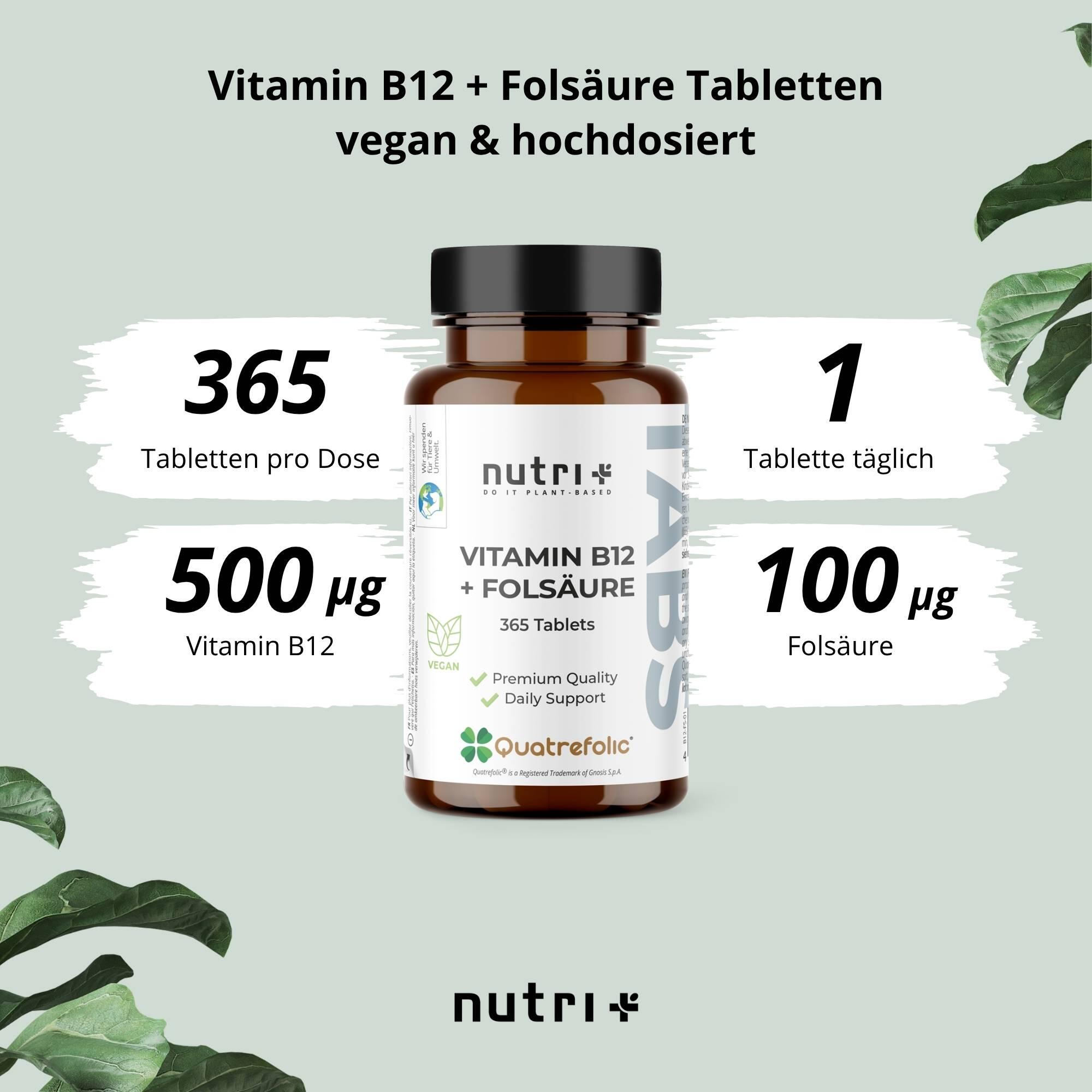 Vitamin B12 + Folsäure - 365 Tabletten 3/6