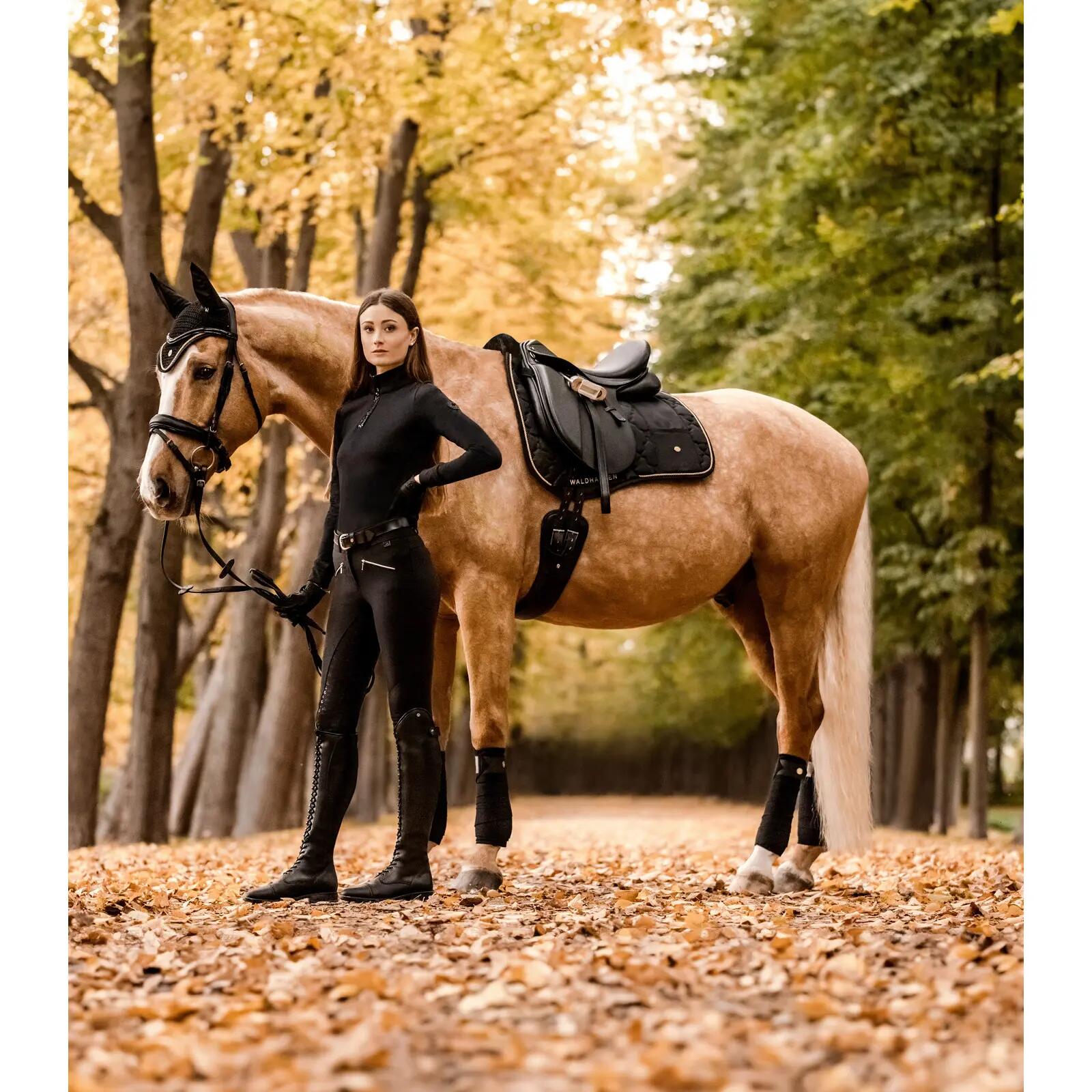 Pantalones de equitación de competición con agarre total de silicona para mujer 3/3