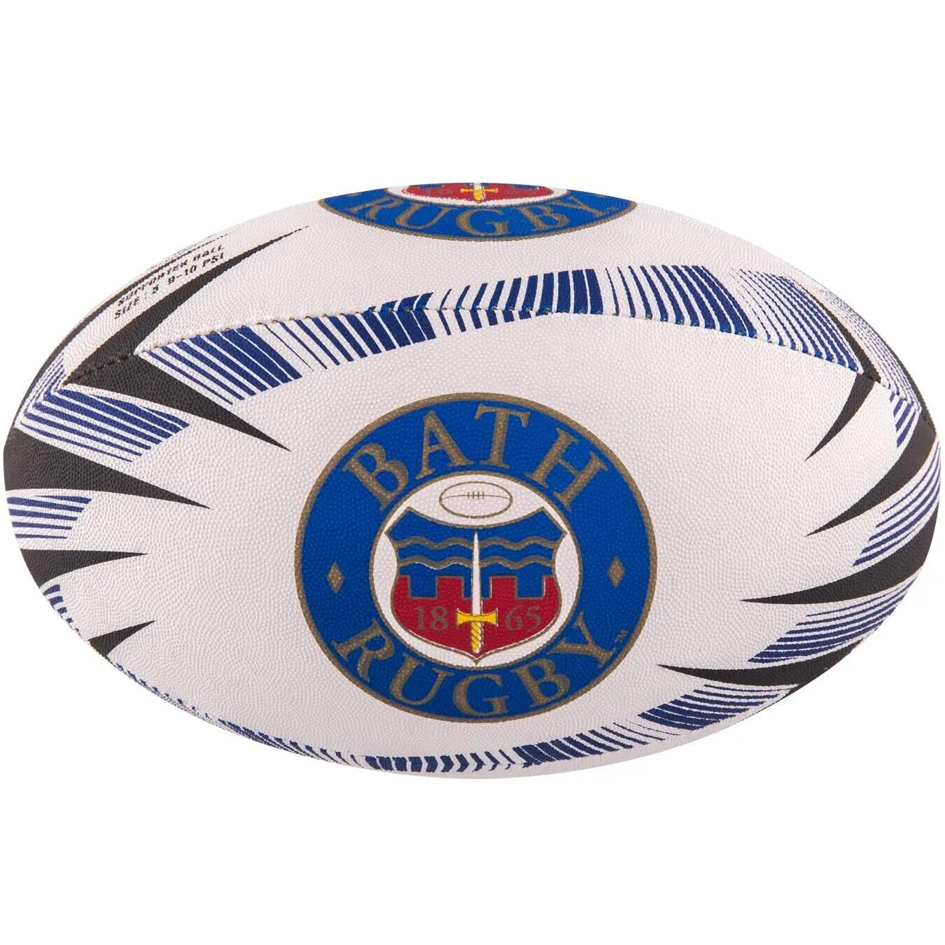 Gilbert Mini Ballon Rugby – Réplique UBB, Revêtement 3 Plis, Grip Standard, Vessie Latex, Taille Mini, Pour Collection Ou Jeu