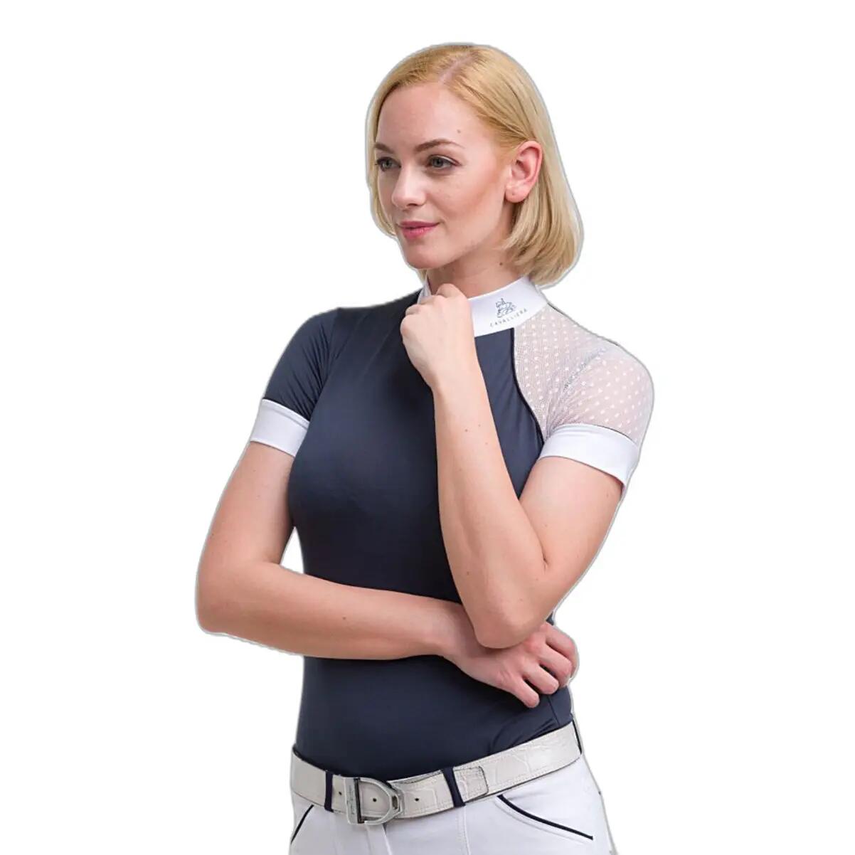 Reitturnier-Polo Damen Cavalliera Modern 3/4