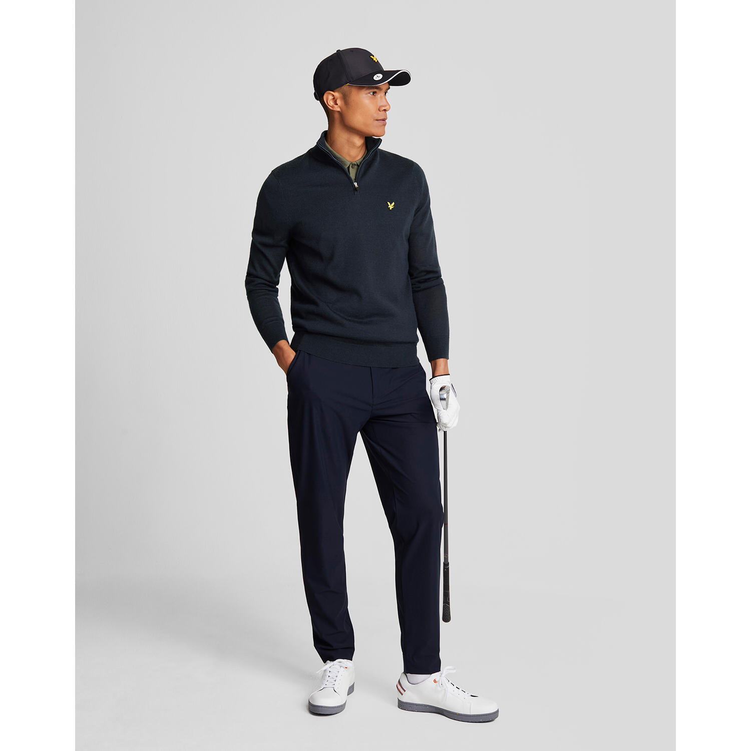 Sweter z bawełny merino z zamkiem błyskawicznym Lyle & Scott 3/5