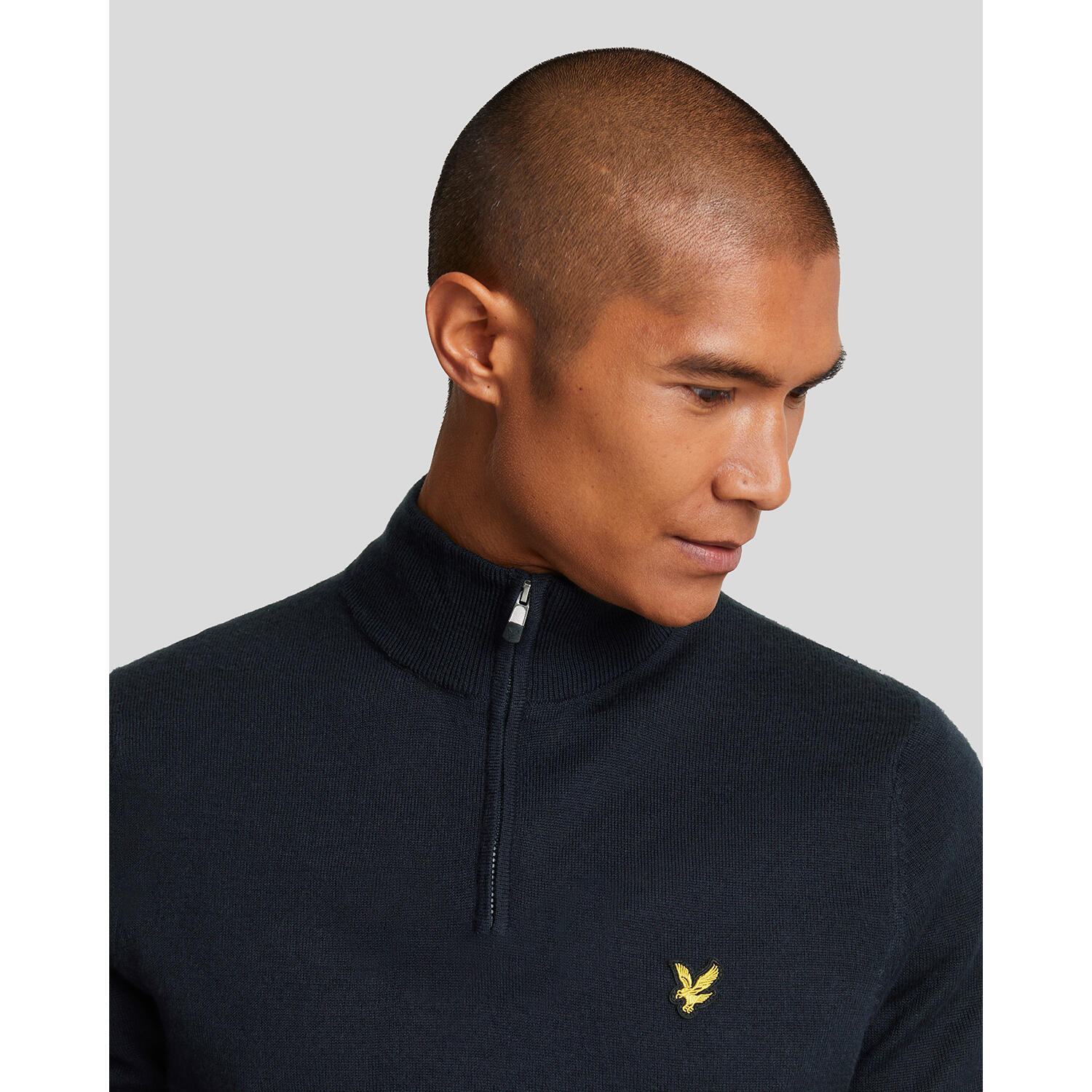 Sweter z bawełny merino z zamkiem błyskawicznym Lyle & Scott 5/5