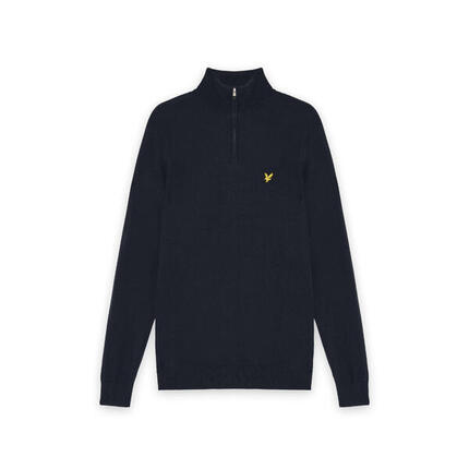Sweter z bawełny merino z zamkiem błyskawicznym Lyle & Scott