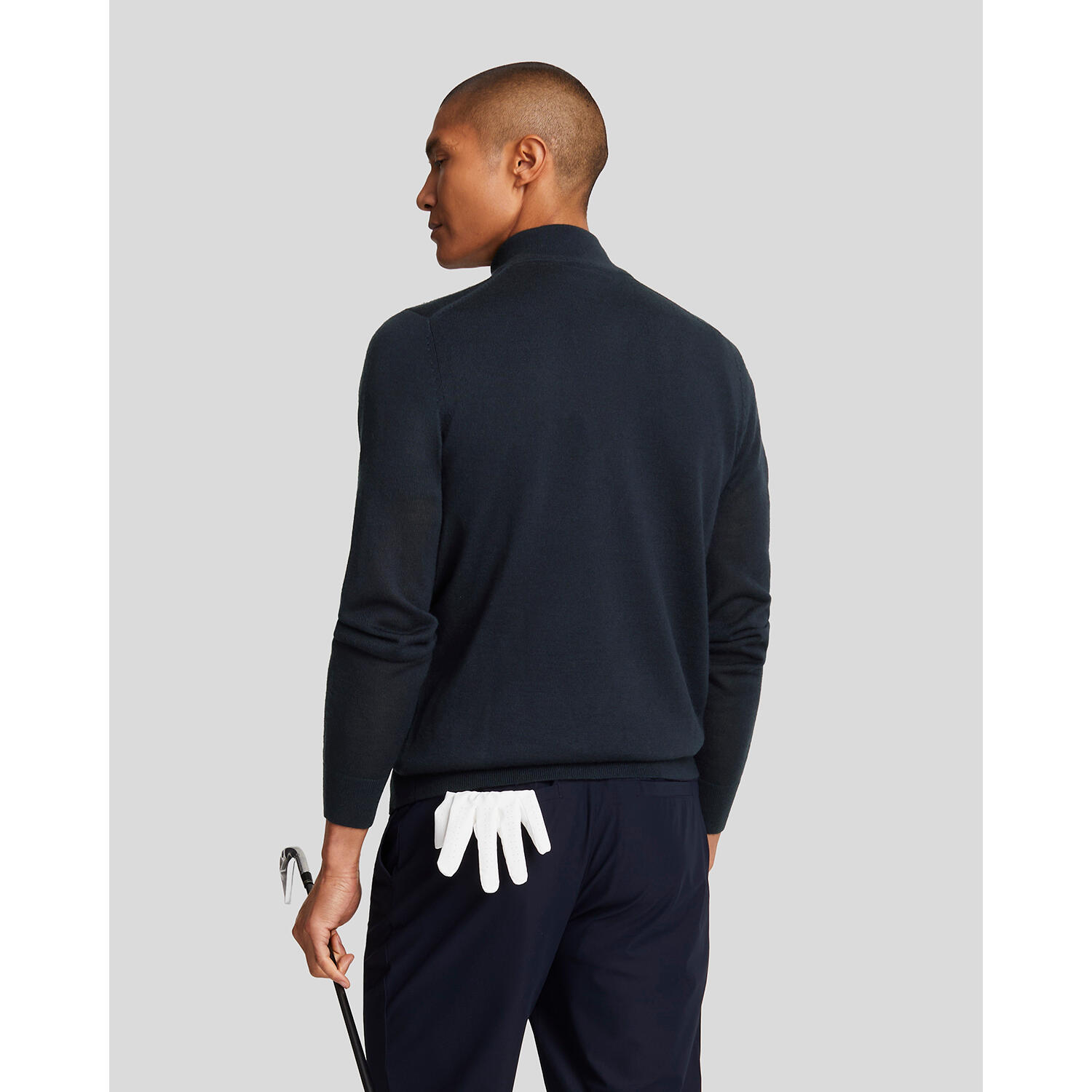 Sweter z bawełny merino z zamkiem błyskawicznym Lyle & Scott 4/5