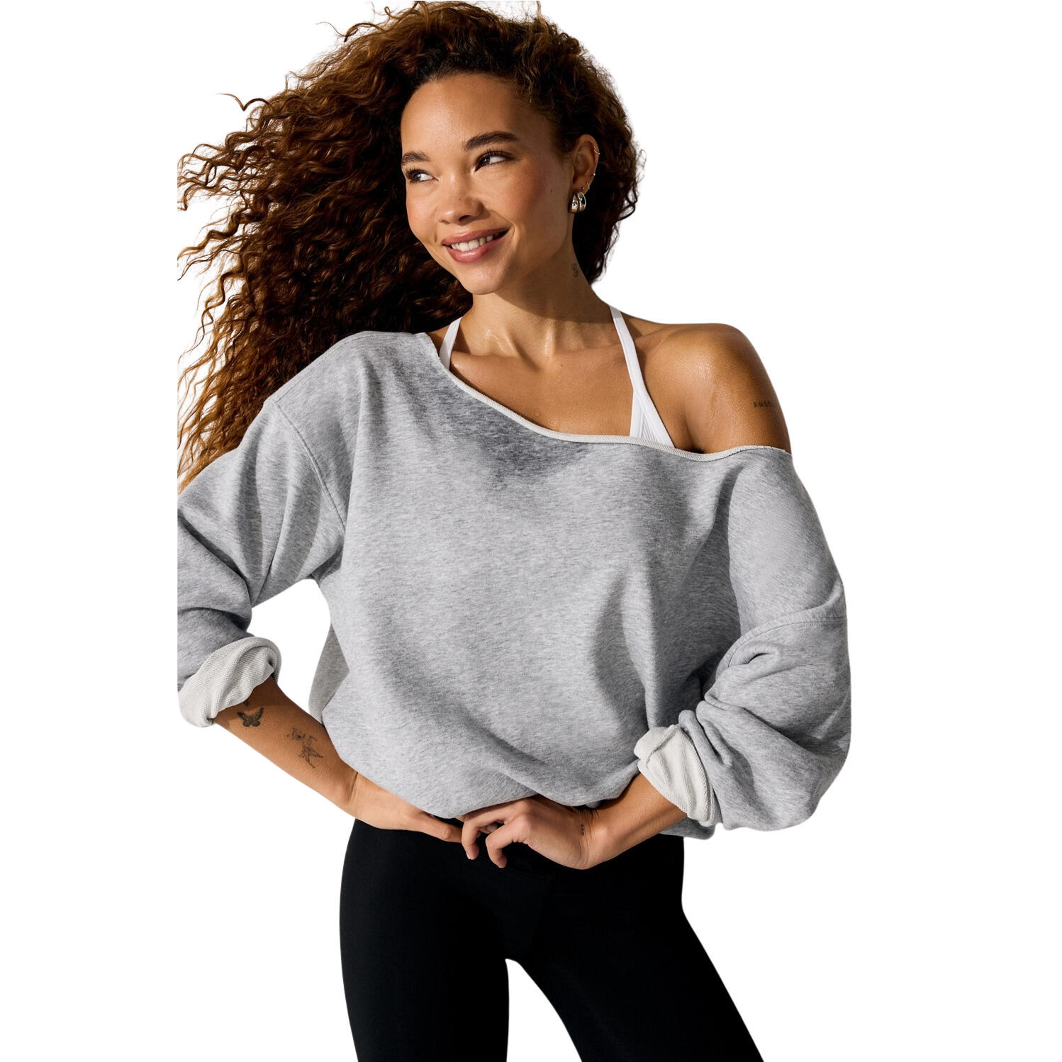 Dames Sweatshirt Year Round Terry Van Gerecycled Materiaal 5/6