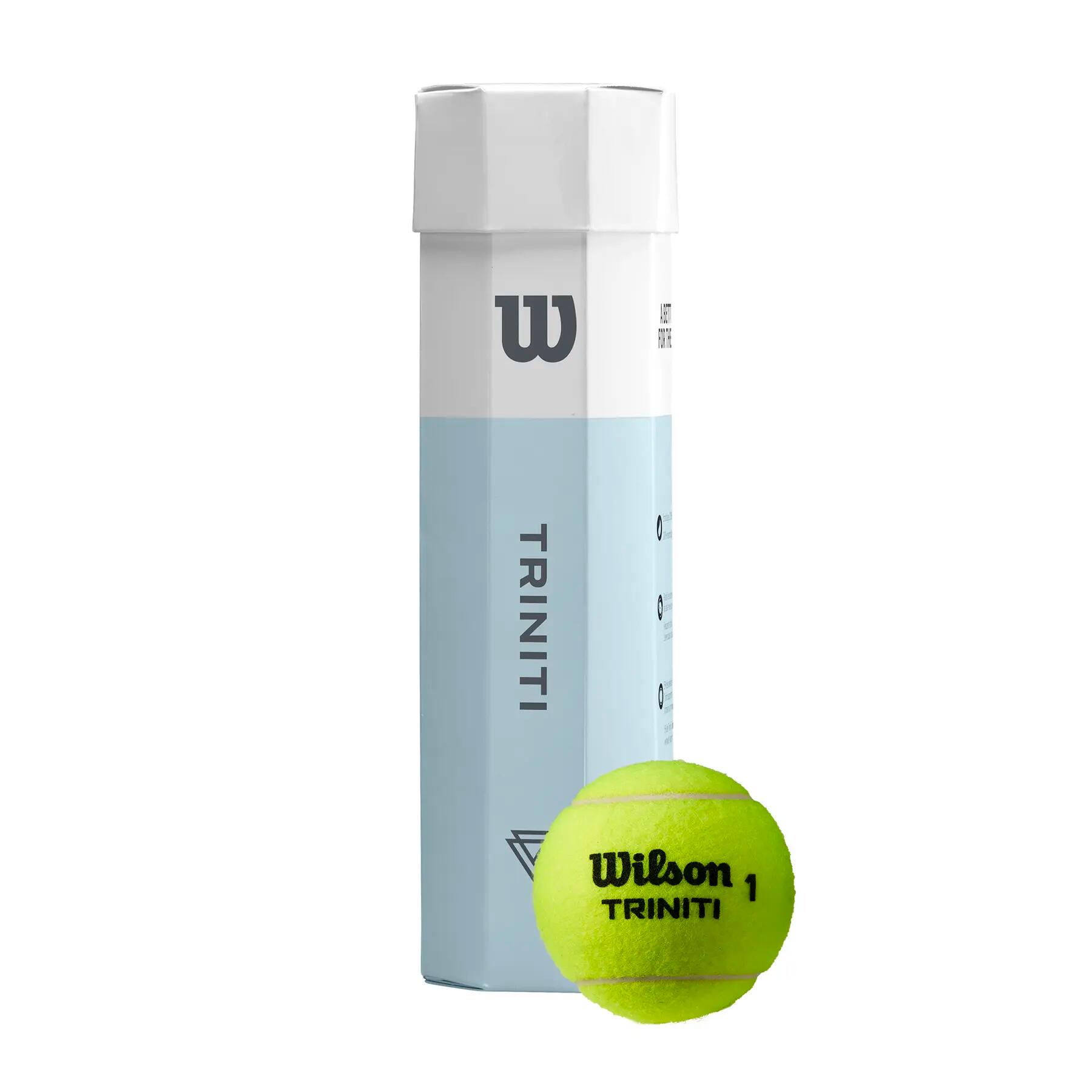 Tube de 4 balles de tennis Wilson Triniti 4/5