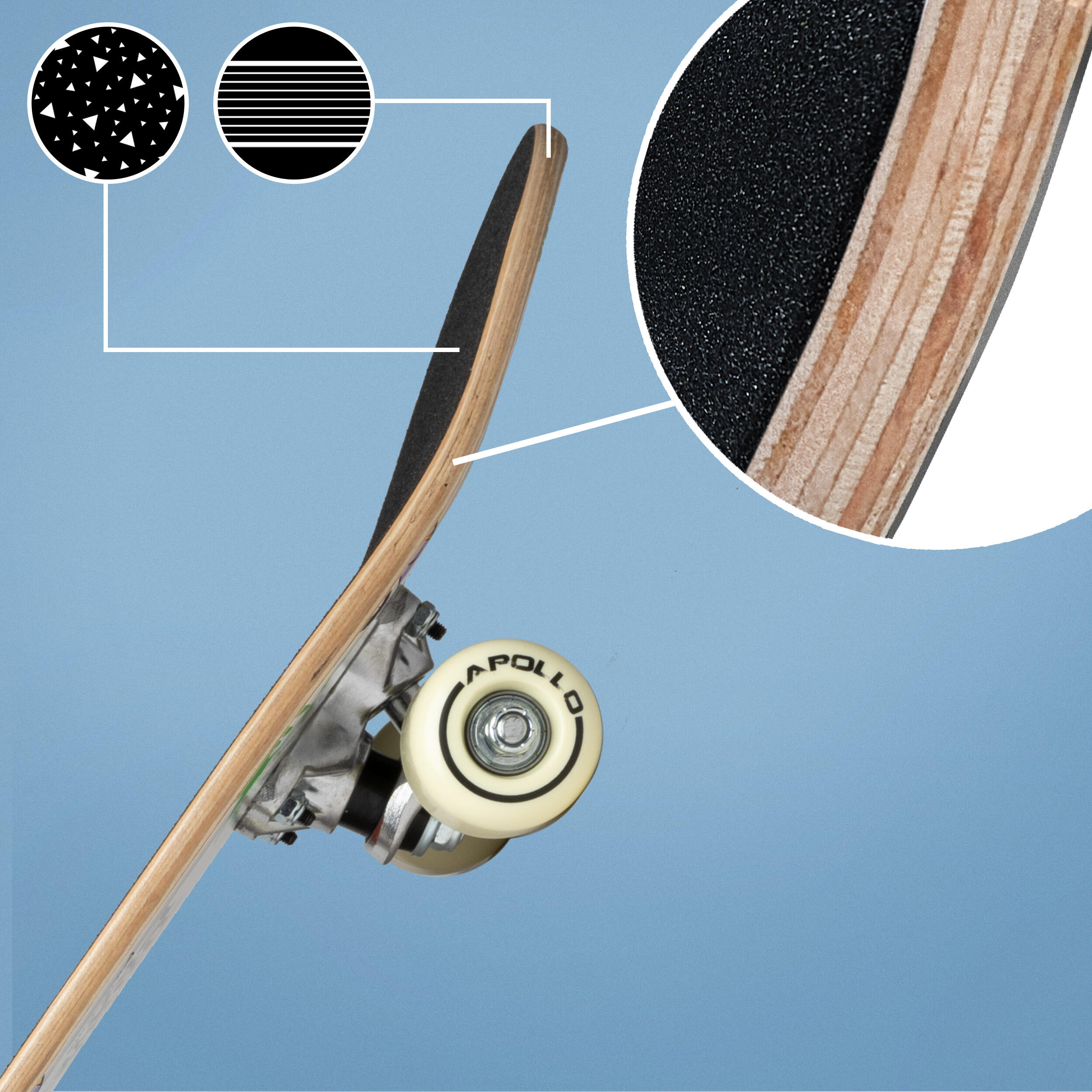 Skateboard infantil Apollo 61cm - tabla completa para principiantes 4/7