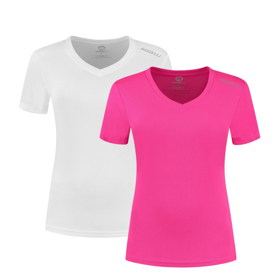 Laufshirt Damen Atmungsaktives Kurzarmshirt 2er-Pack 2/7