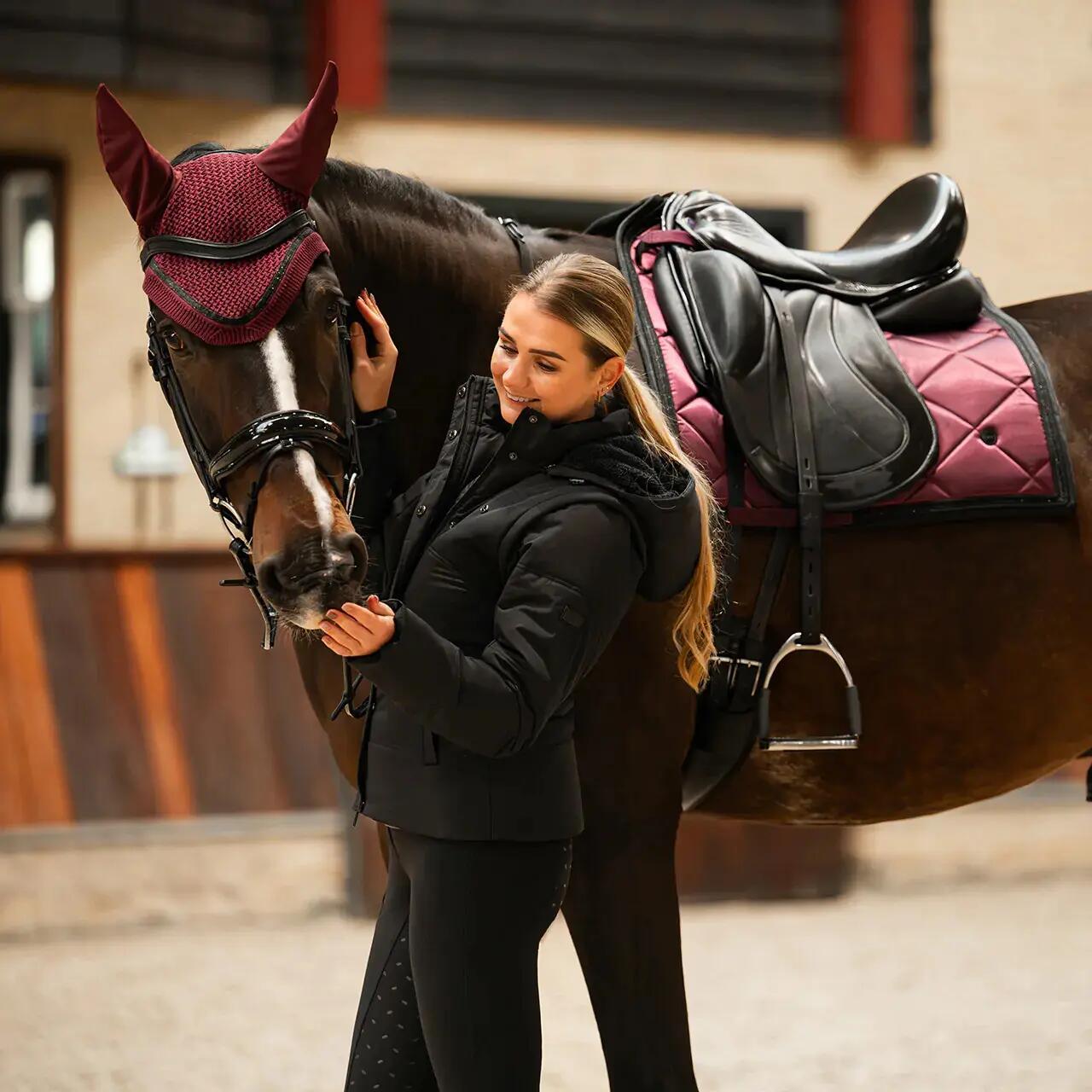 Veste d'hiver avec manches amovibles équitation femme QHP Rayah 2/7