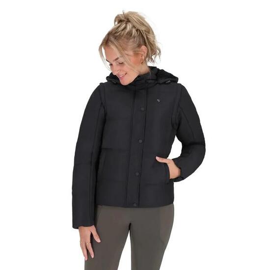 Veste d'hiver avec manches amovibles équitation femme QHP Rayah