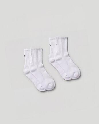 Chaussettes hautes premium – chaussettes blanches minimalistes – lot de 2
