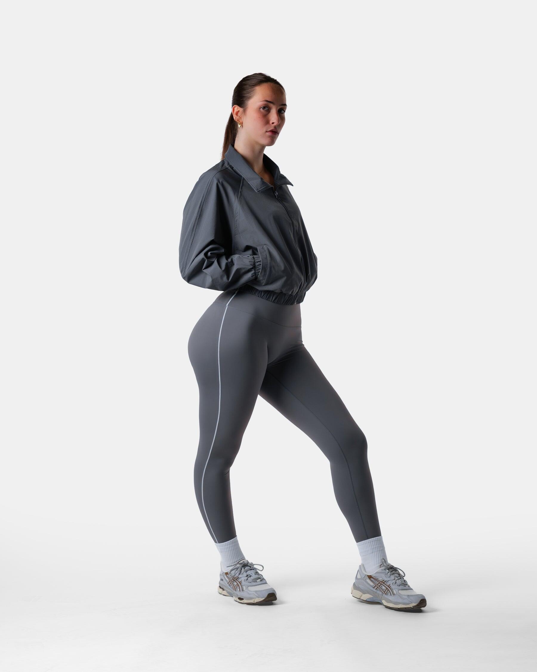 Dames hoge taille legging voor gym en hardlopen – grijs 2/5