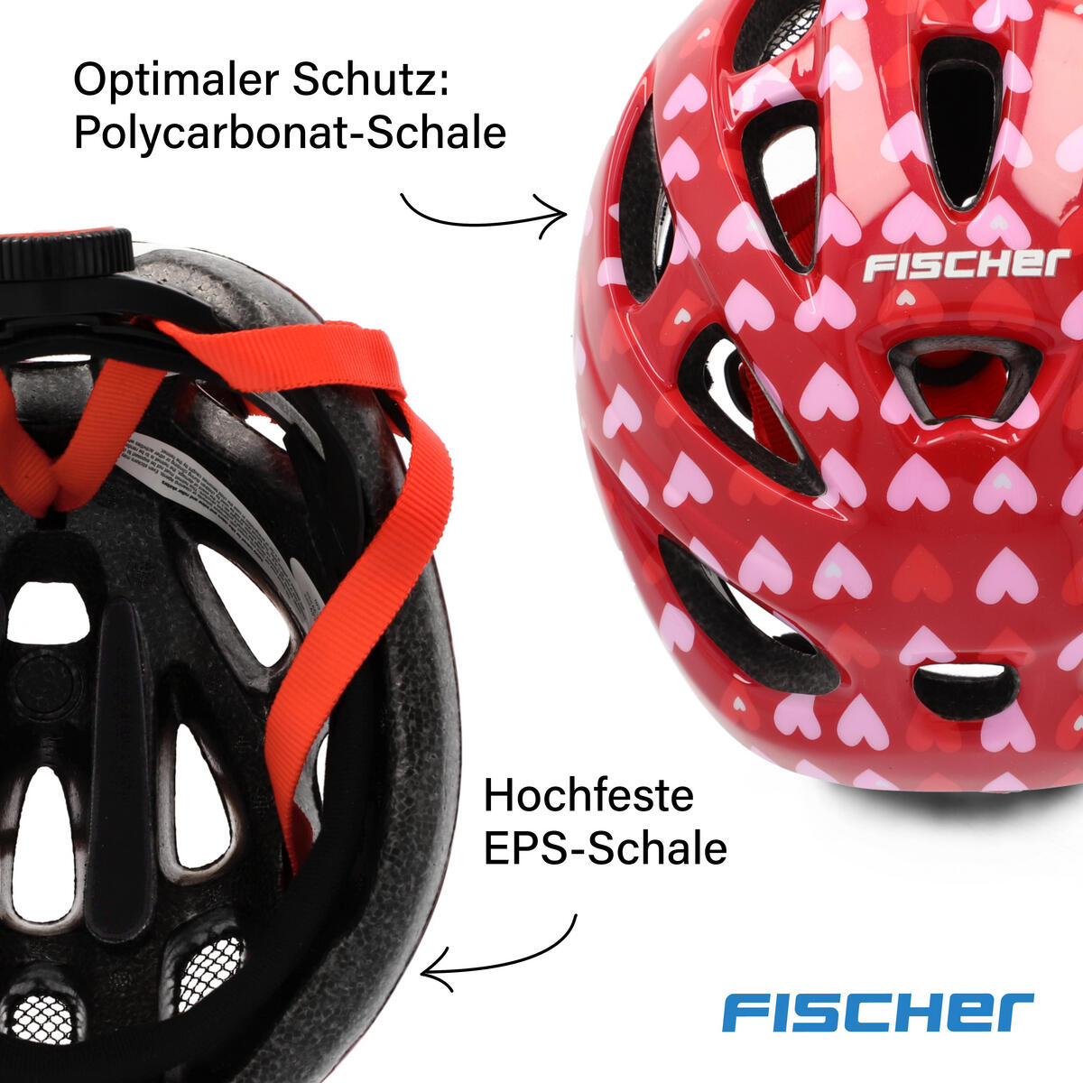 FISCHER Fahrradhelm Kinder Herz - Größe XS/S 48-54 cm 2/7