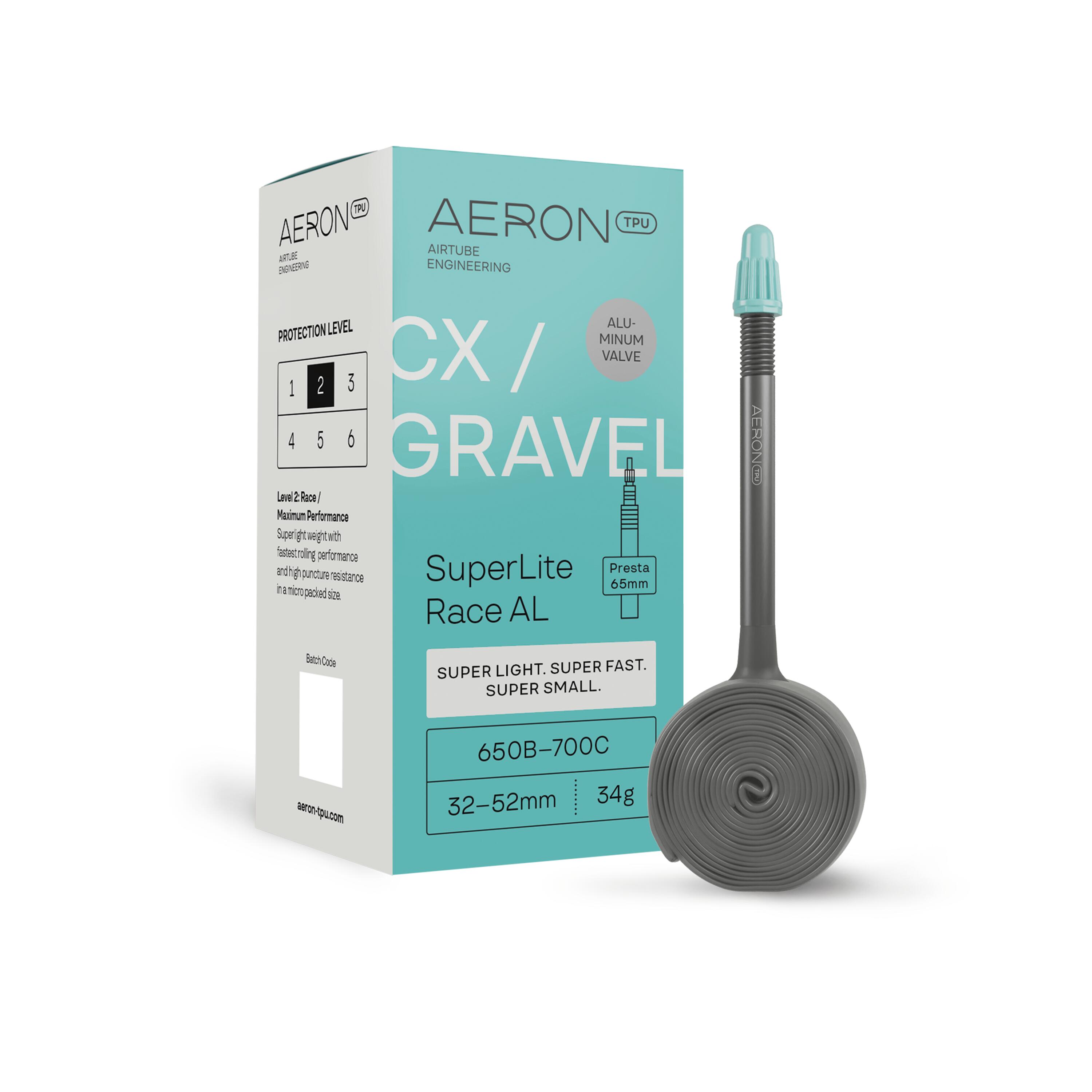 Aeron/TPU CX/Gravel - SuperLite Race AL / 32-52 / Presta Valve 65 / 650B - 700C