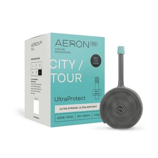 Chambre à air City-Tour - UltraProtect - 50-65mm - valve Auto 40mm - 650b / 700c