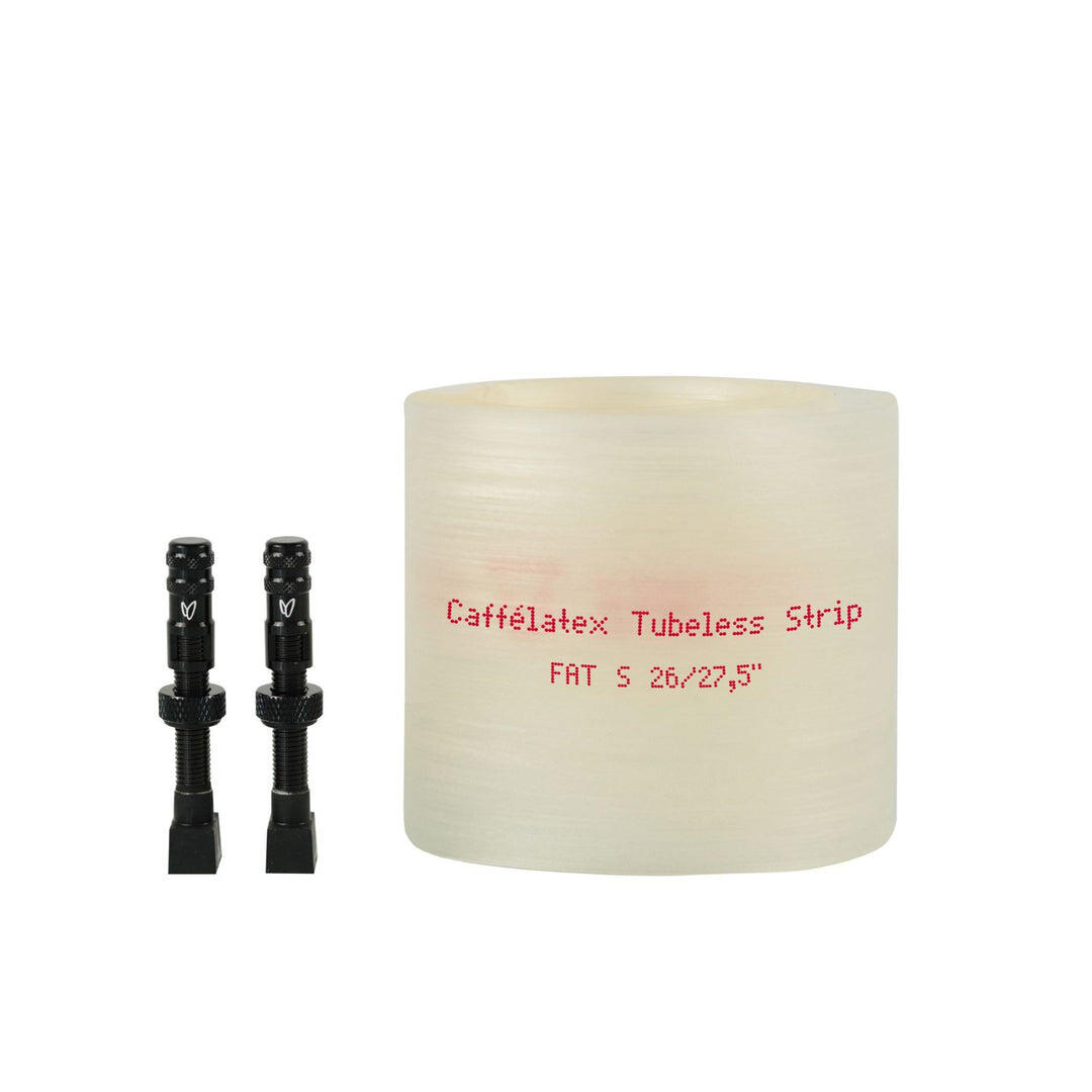 Flap Caffélatex Strip Fat L – 26/27,5" – 2 Pièces Avec Valves Incluses, Pour Jante 95-100mm, 205g