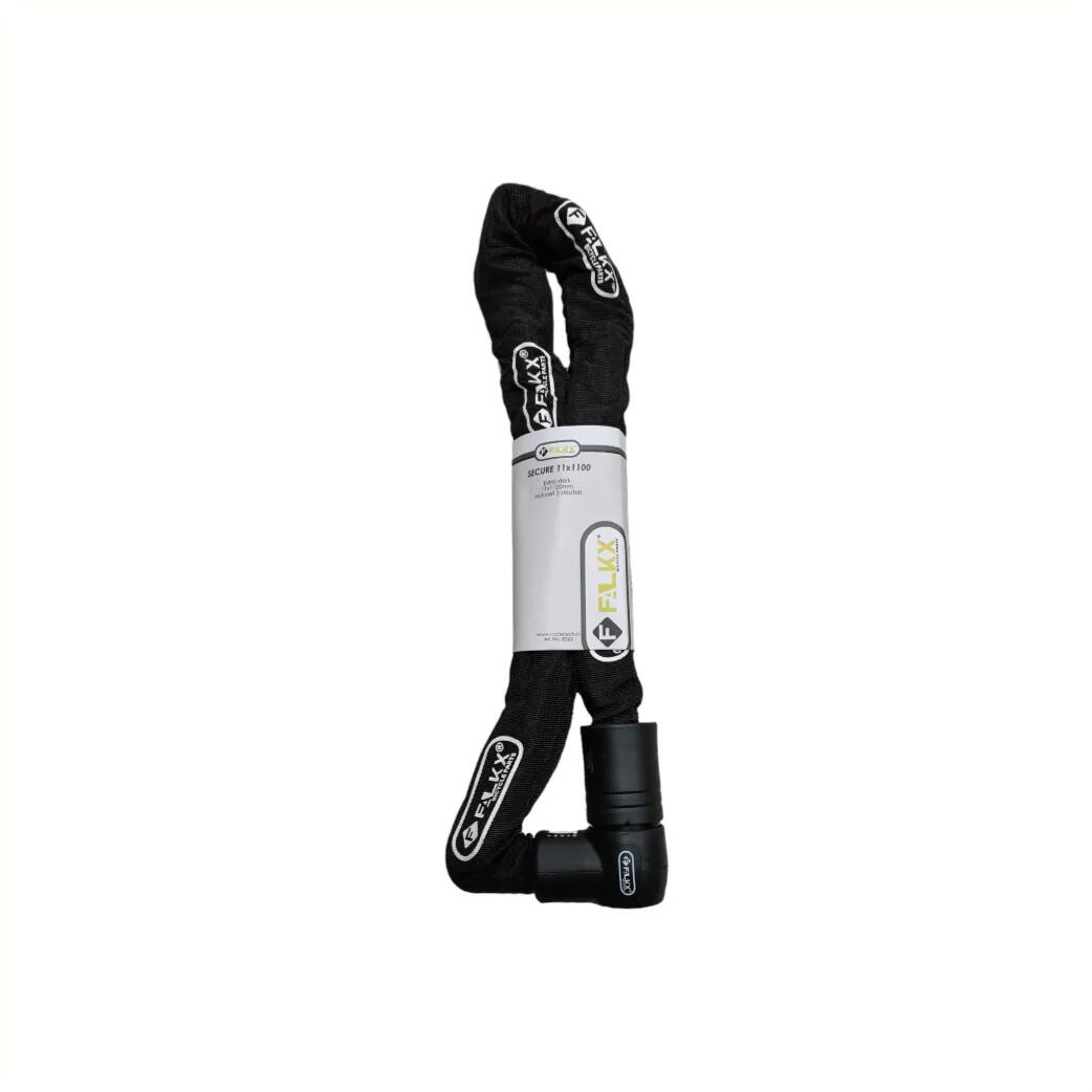 FALKX Zámek na kolo, řetězový zámek ART4, černý, 11 mm x 110 cm