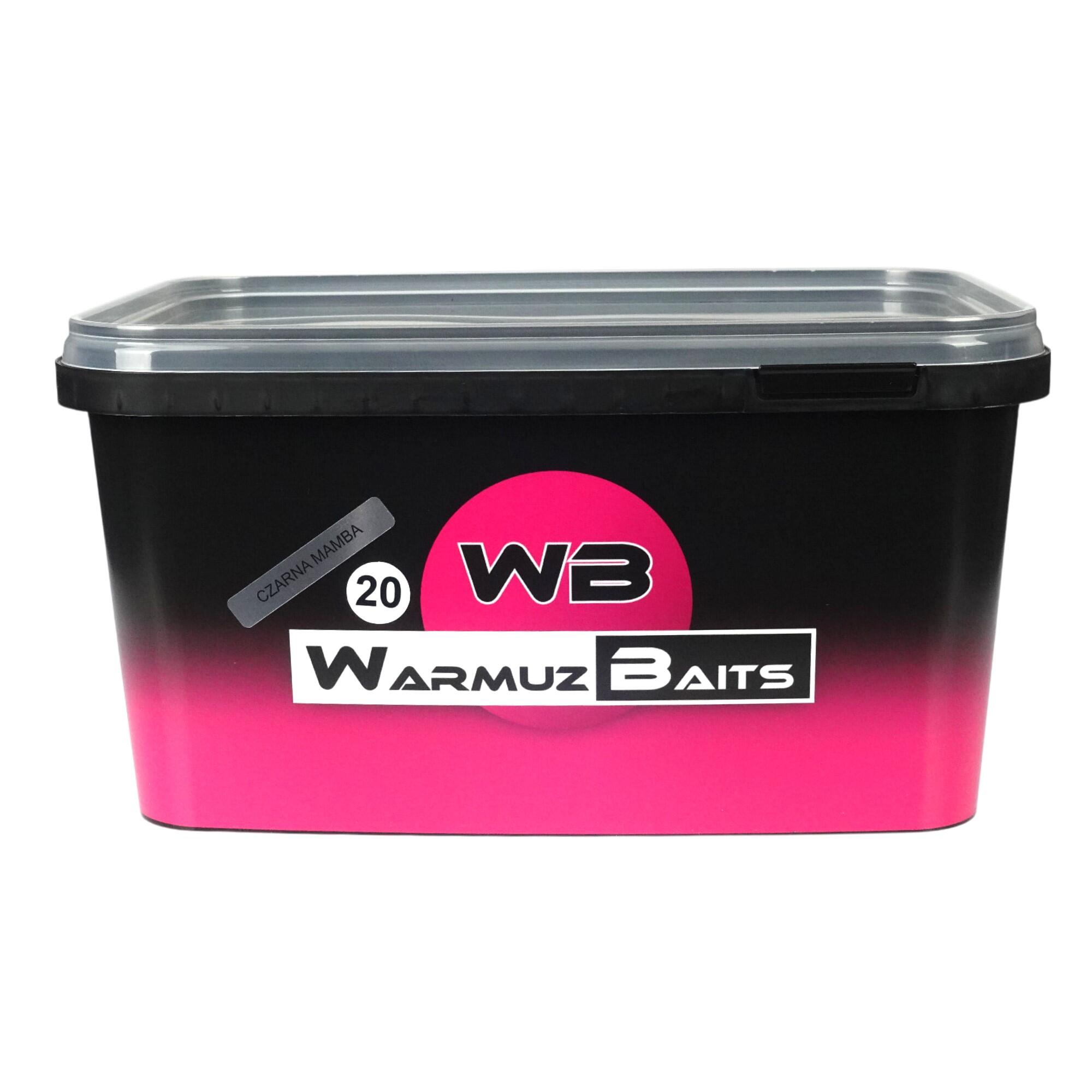 Kulki zanętowe 20mm Warmuz Baits Wiadro 3kg CZARNA MAMBA 3kg 20mm WIADRO 2/3