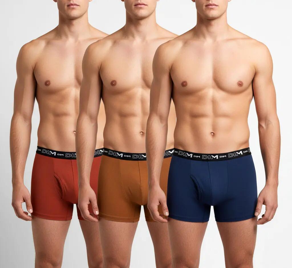 Lot de 3 boxers DIM en coton stretch 2/7
