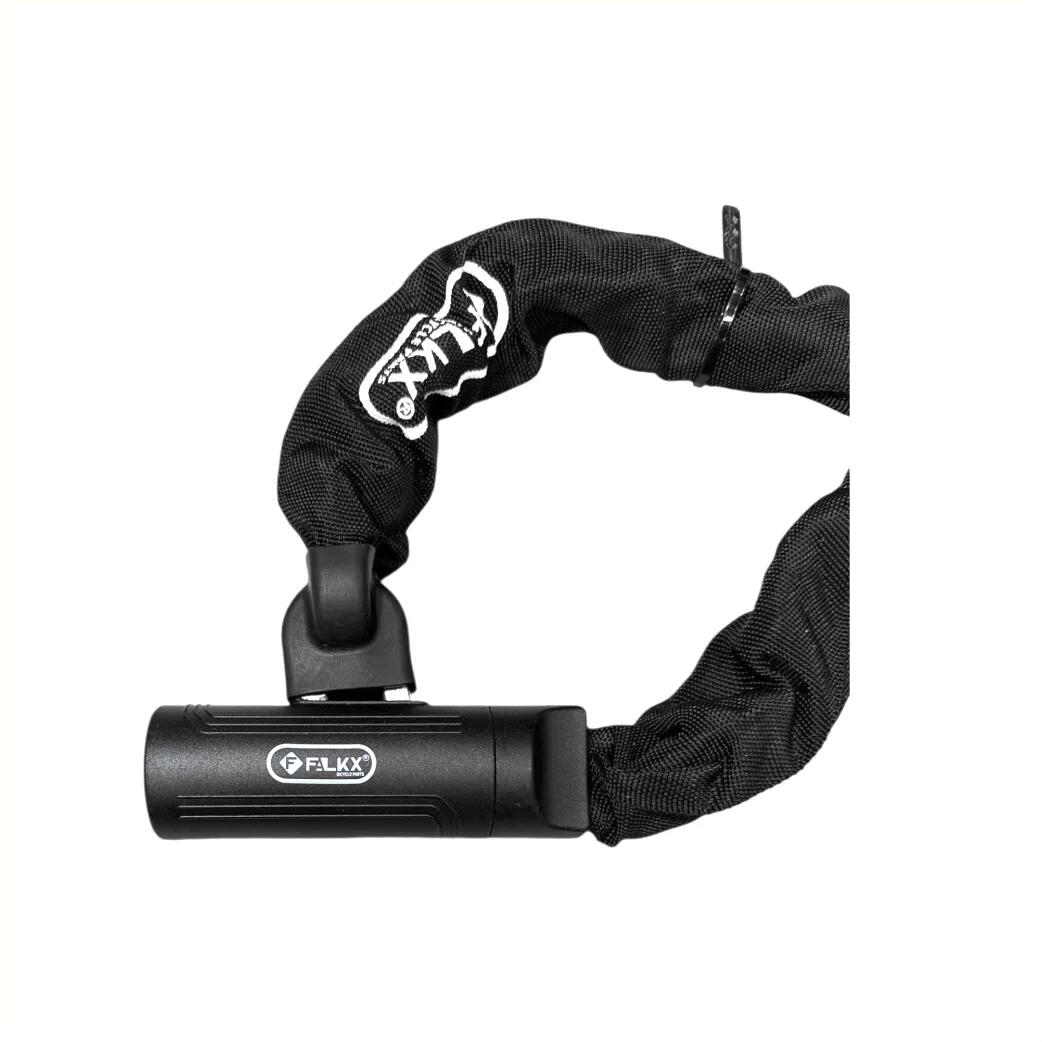 Falkx Secure 8 1100 Candado de Cadena - Seguridad Premium en Negro 3/4