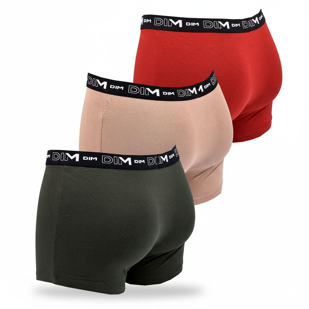 Conjunto de 3 boxers DIM em algodão elástico 3/7