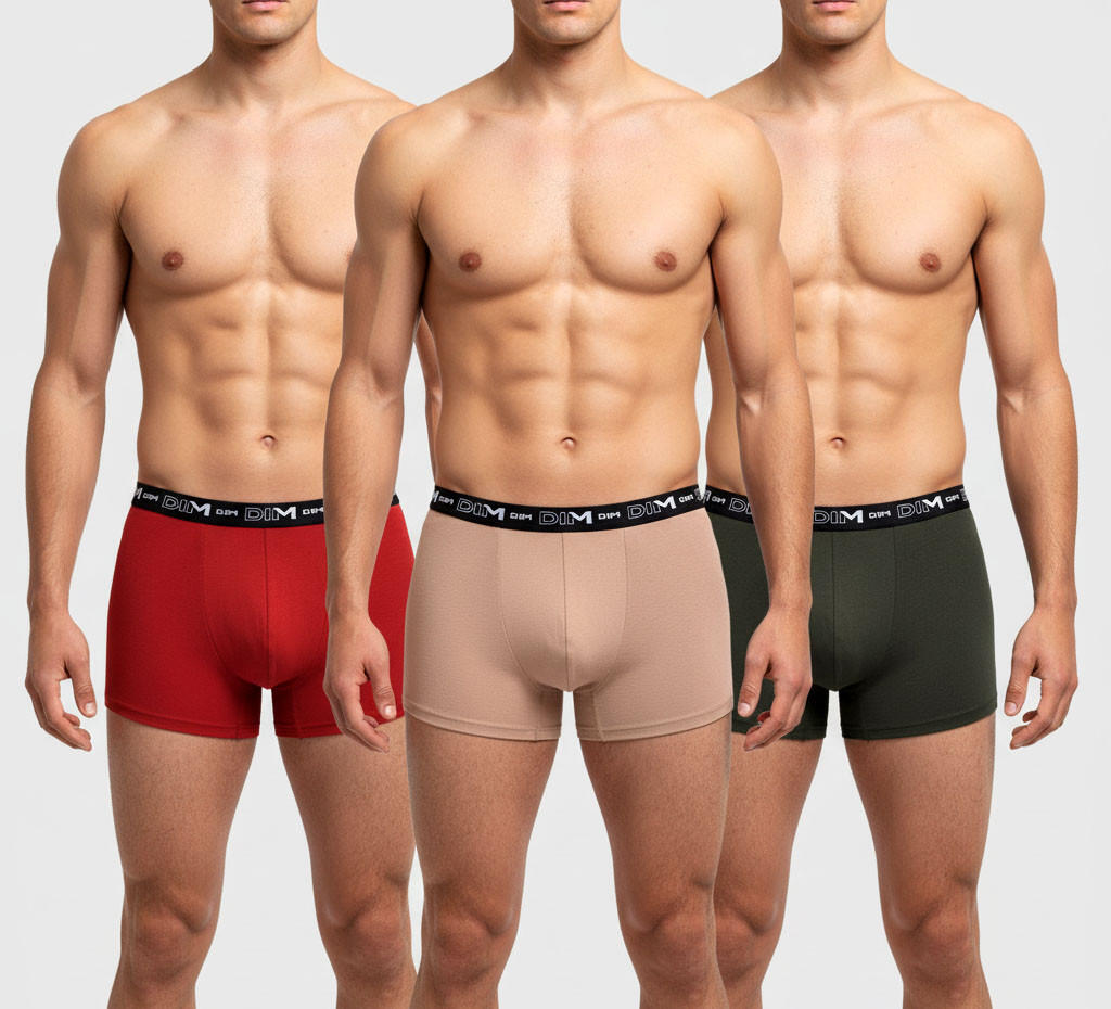 Conjunto de 3 boxers DIM em algodão elástico 2/7