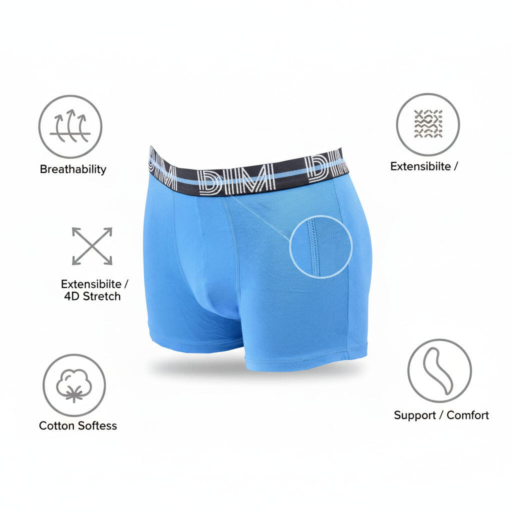 Conjunto de 3 boxers DIM em algodão elástico 5/7