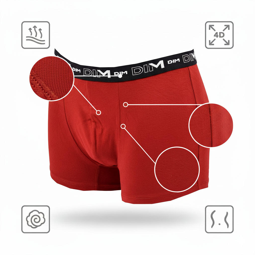 Conjunto de 3 boxers DIM em algodão elástico 5/7