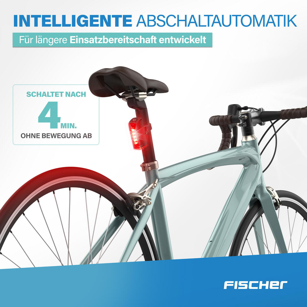FISCHER Akku Rücklicht TWIN 2.0 - 360° Bodenbeleuchtung 5/7