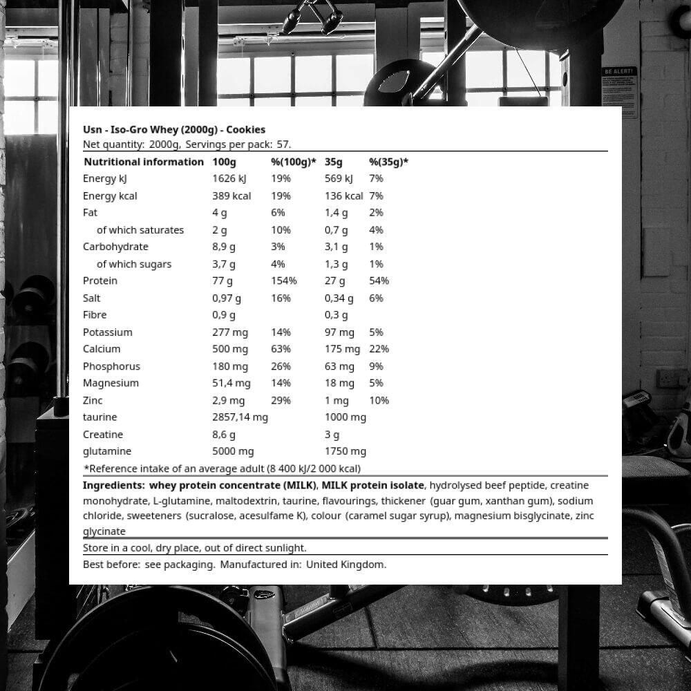Whey Complex | Iso-gro Whey (2kg) | Cookies Et Cream 3/3