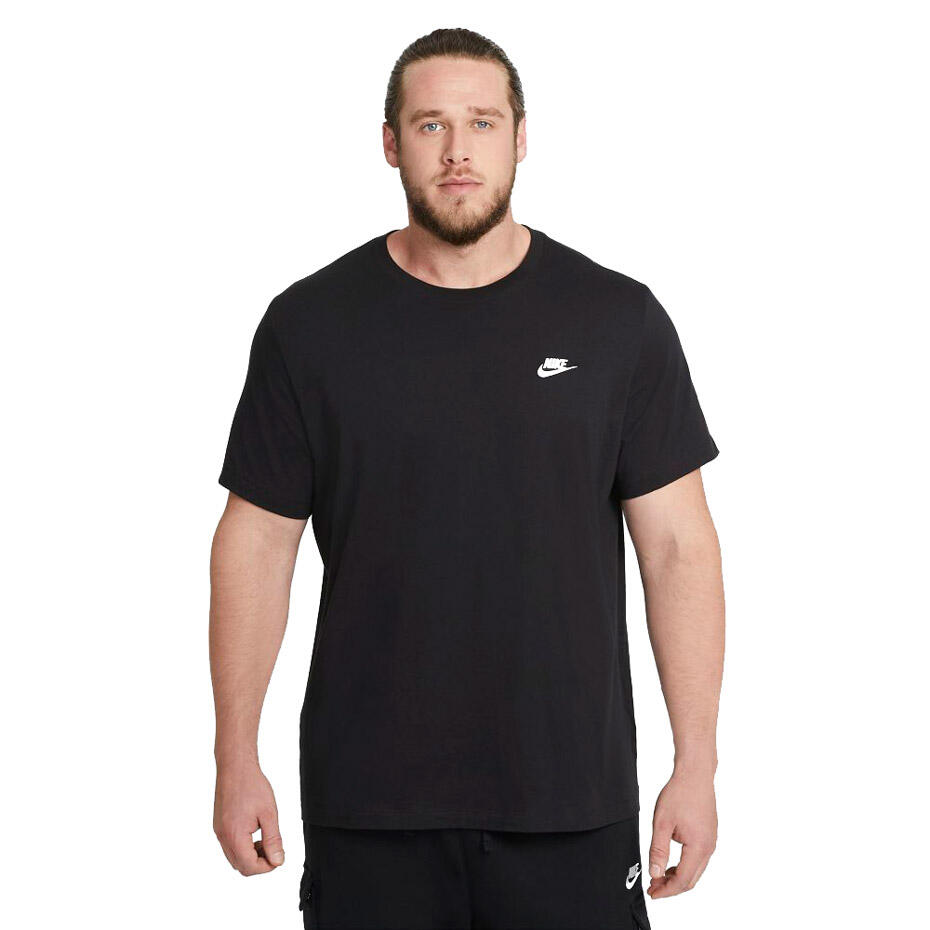 Nike SportSwear, T-Shirt Uomo Con Logo Cucito - Blu, Bianco, 4/6