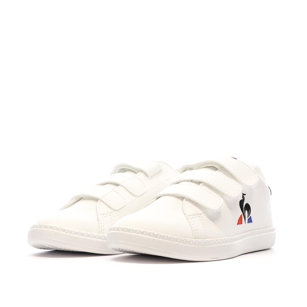 Baskets Blanches Garçon Le Coq Sportif Courtset Optical 6/7