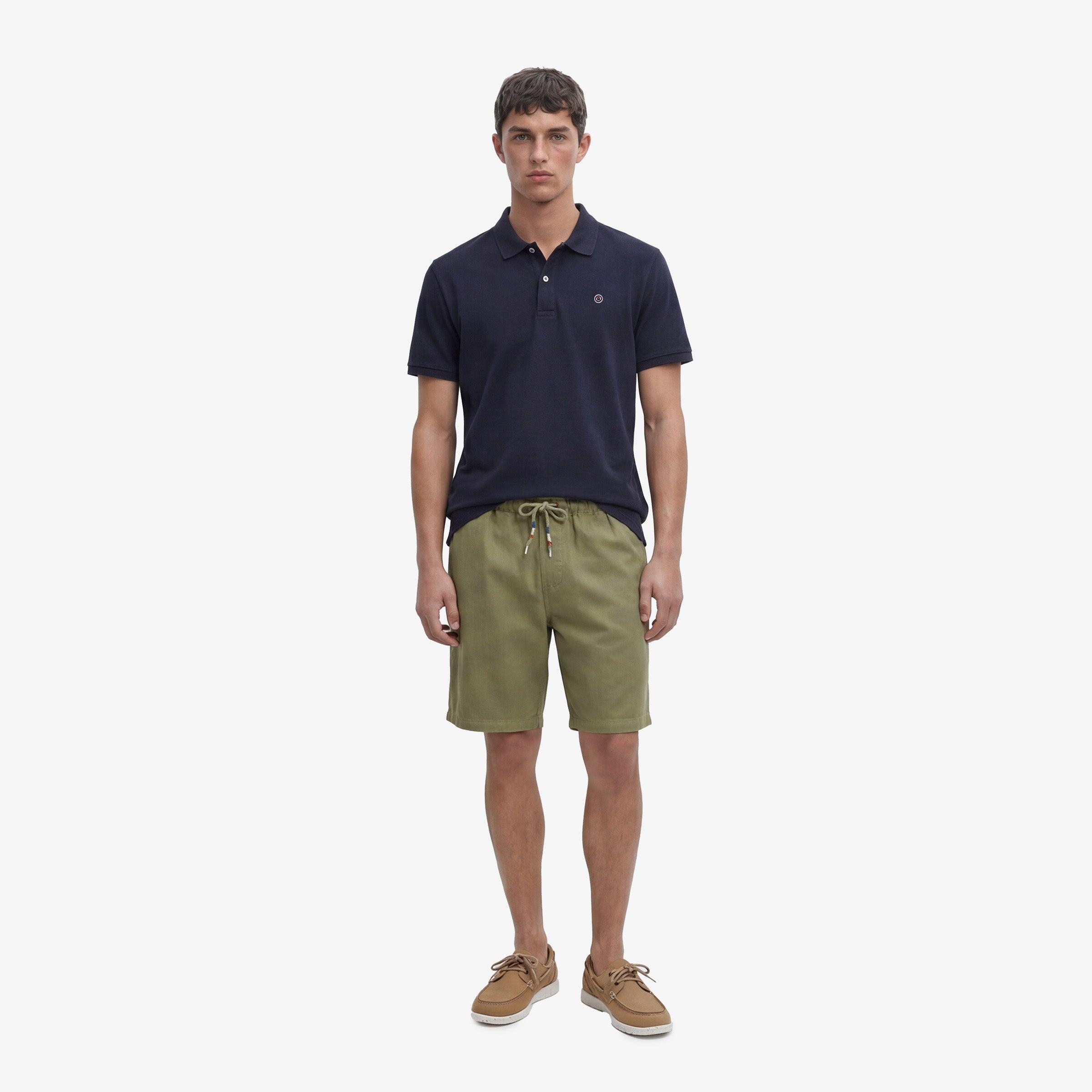 Polo de manga corta de algodón piqué Lucas azul marino 6/6