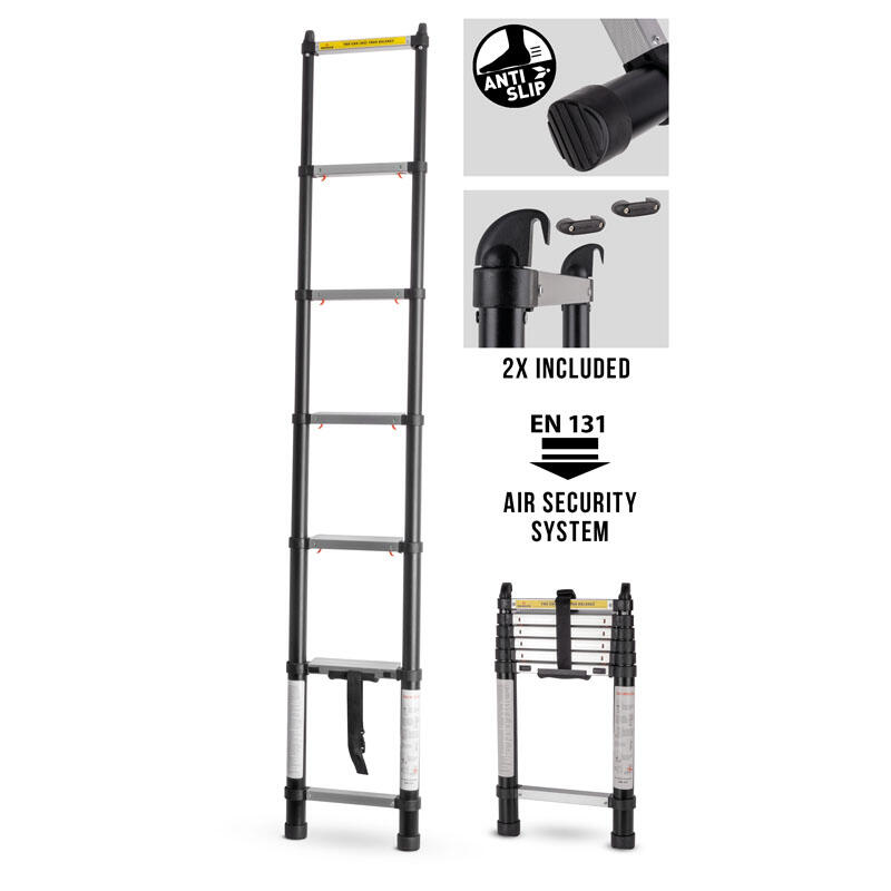 Brunner Laddy Alcove Air - telescoopladder Black 3/7