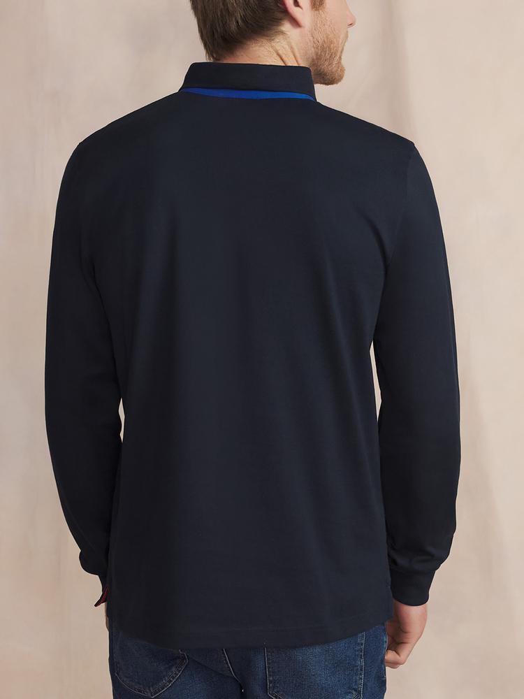 Polo manches longues homme JONNAPOL - marine 2/5