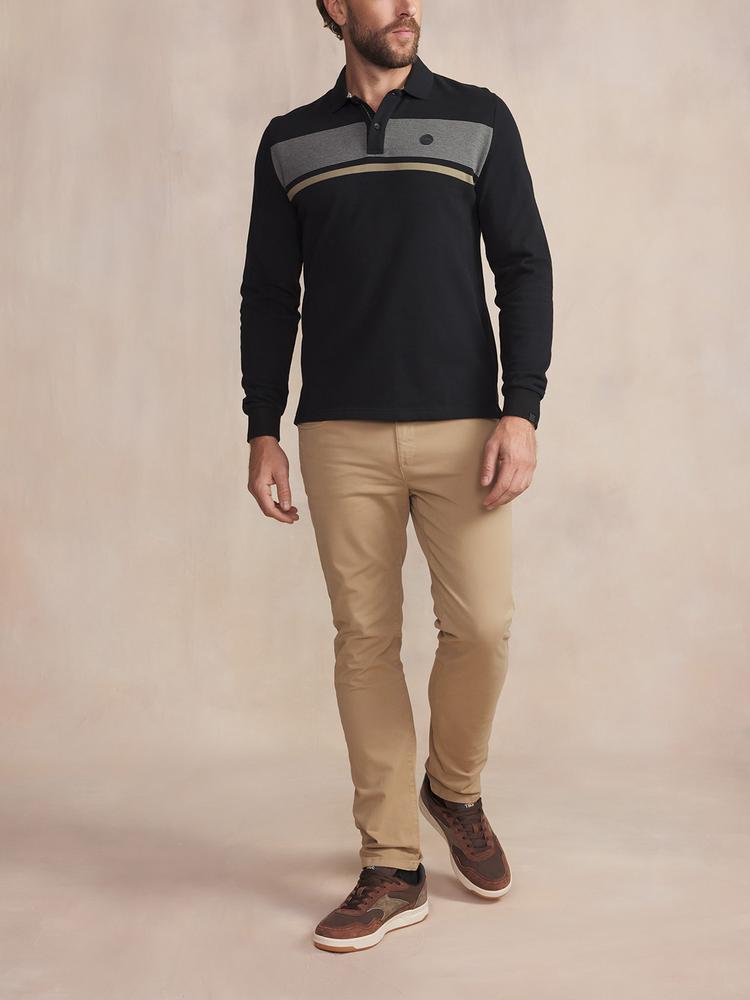 Polo manches longues homme KABYEPOL - noir 3/3