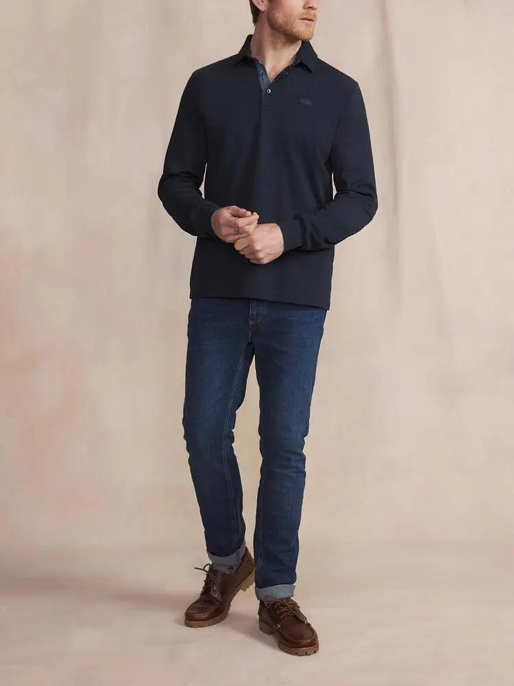 Polo manches longues homme BARZIPOL - Marine 3/5