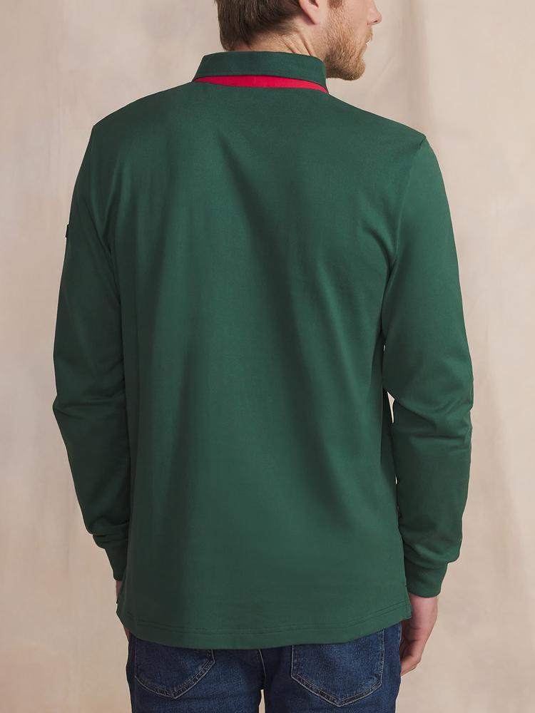 Polo manches longues homme JONNAPOL - coupe ajustée, 100% coton 2/5