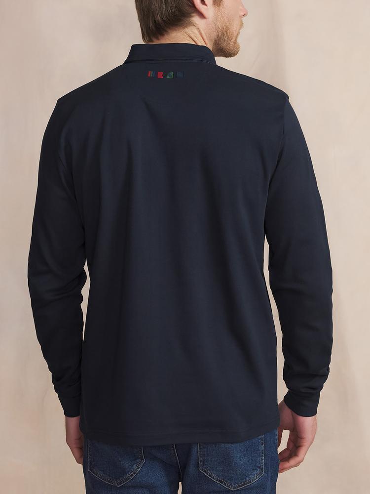 Polo manches longues homme VALONPOL - marine 2/5